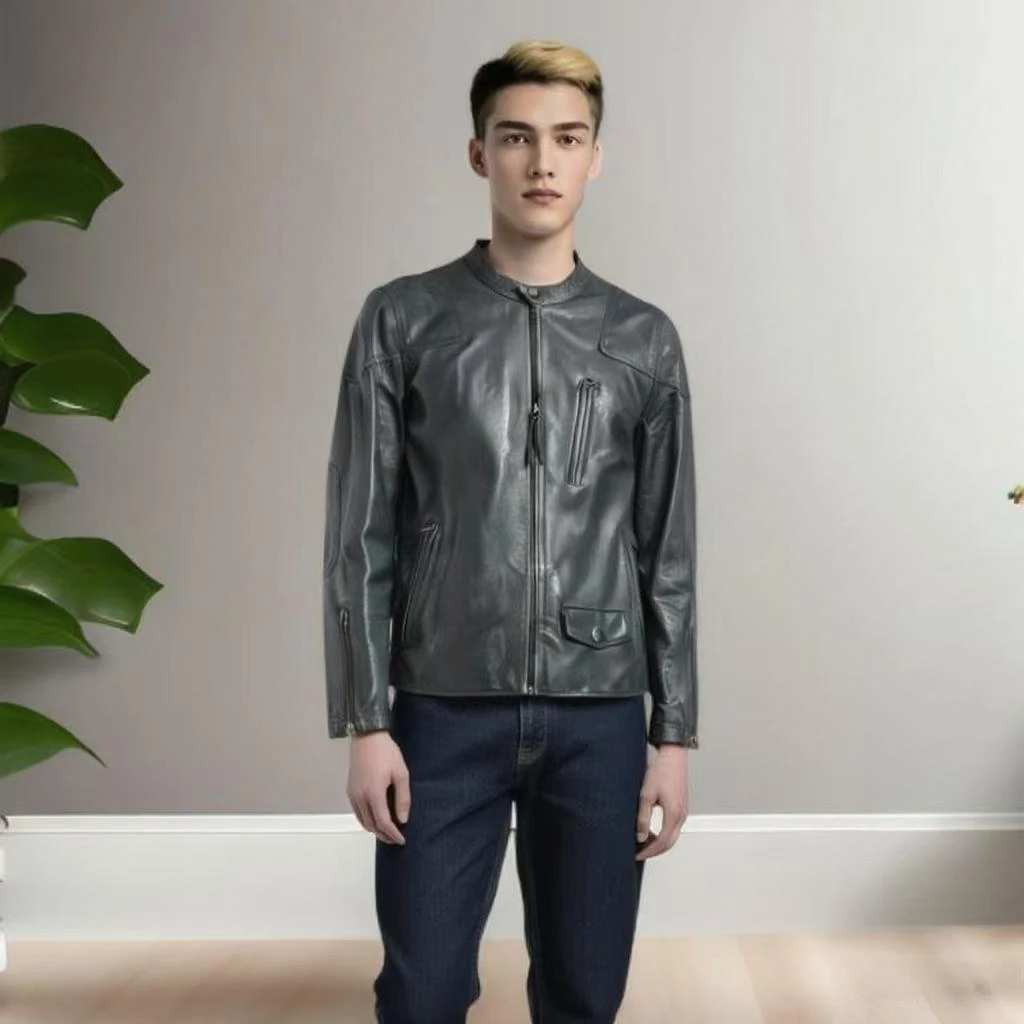 头层羊皮毒液皮衣休闲复古机车皮衣经典男士夹克73912