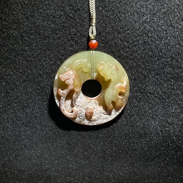 臻藏（8a）和田玉螭龙玉璧2506270065