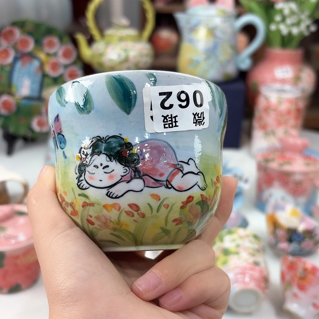 景德镇手绘高温釉下彩陶瓷茶具