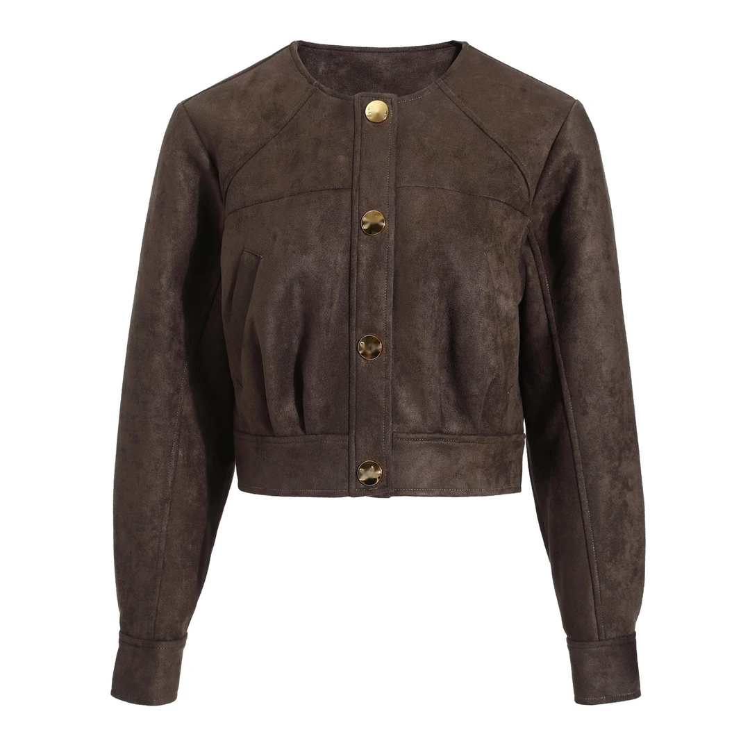 复古气质美拉德秋冬显瘦夹克外套 MEJ2309-WT47 (0021)