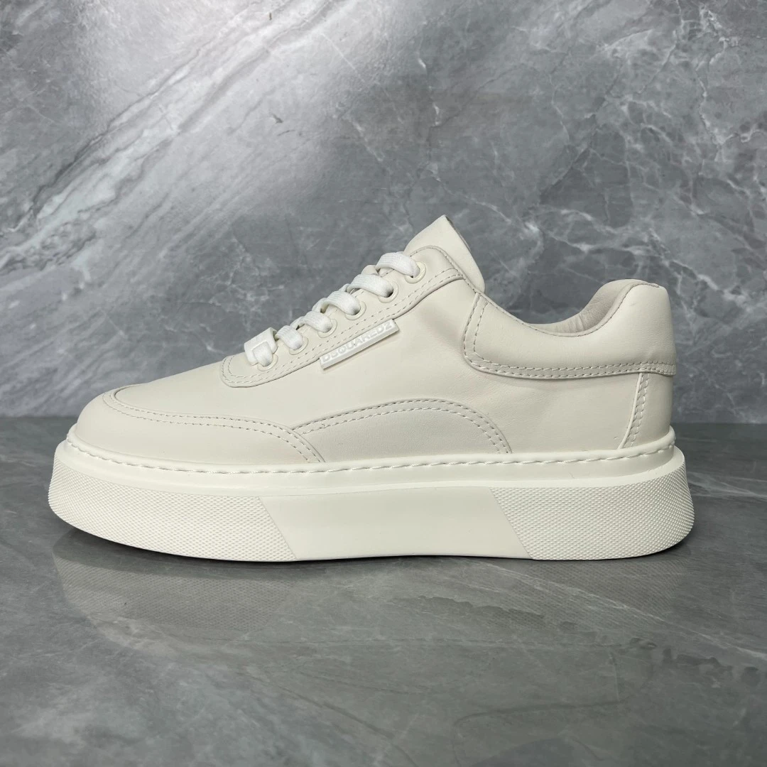 D17（白色）头层牛皮男士欧版休闲男鞋