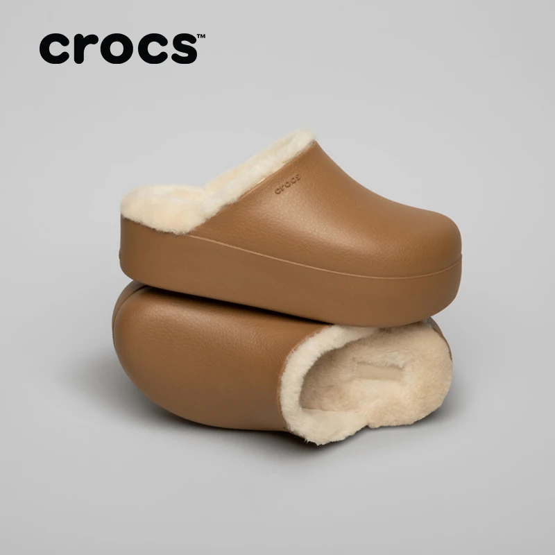 CROCS/卡骆驰【板栗云朵暖棉】轻奢鞋包头拖凉鞋时尚女鞋|212770