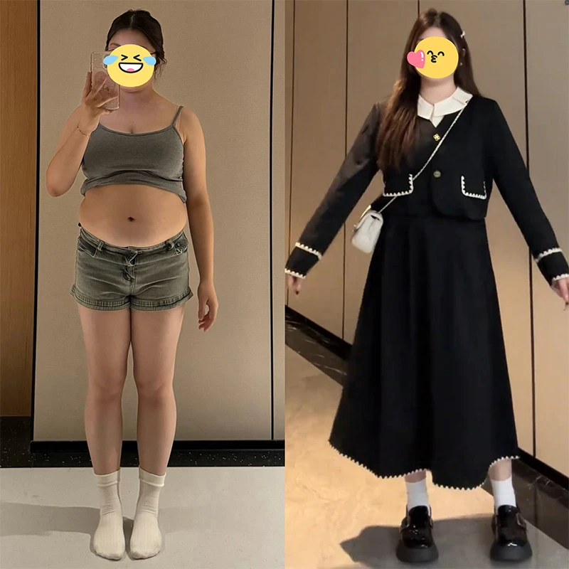 大码胖mm秋冬miu系气质显瘦复古法式赫本风小香风两件套