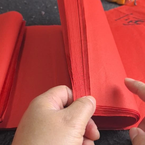 处理23X138双面红生宣100张