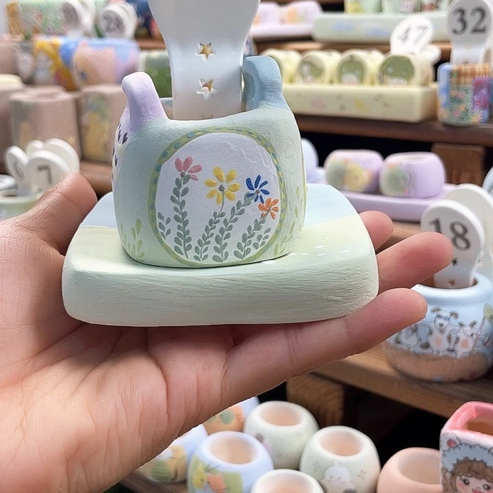 48…..手工手绘花盆