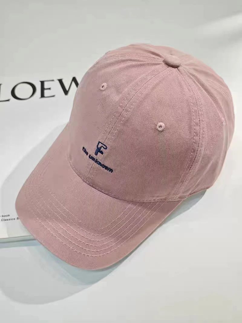 大字母韩版棒球帽子女宽檐简约百搭大头围软顶鸭舌帽子女显脸小预