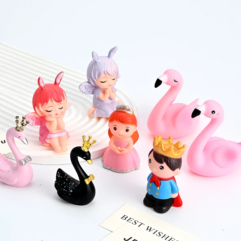 ins花艺装饰小王子黑天鹅摆件花艺鲜花包装资材