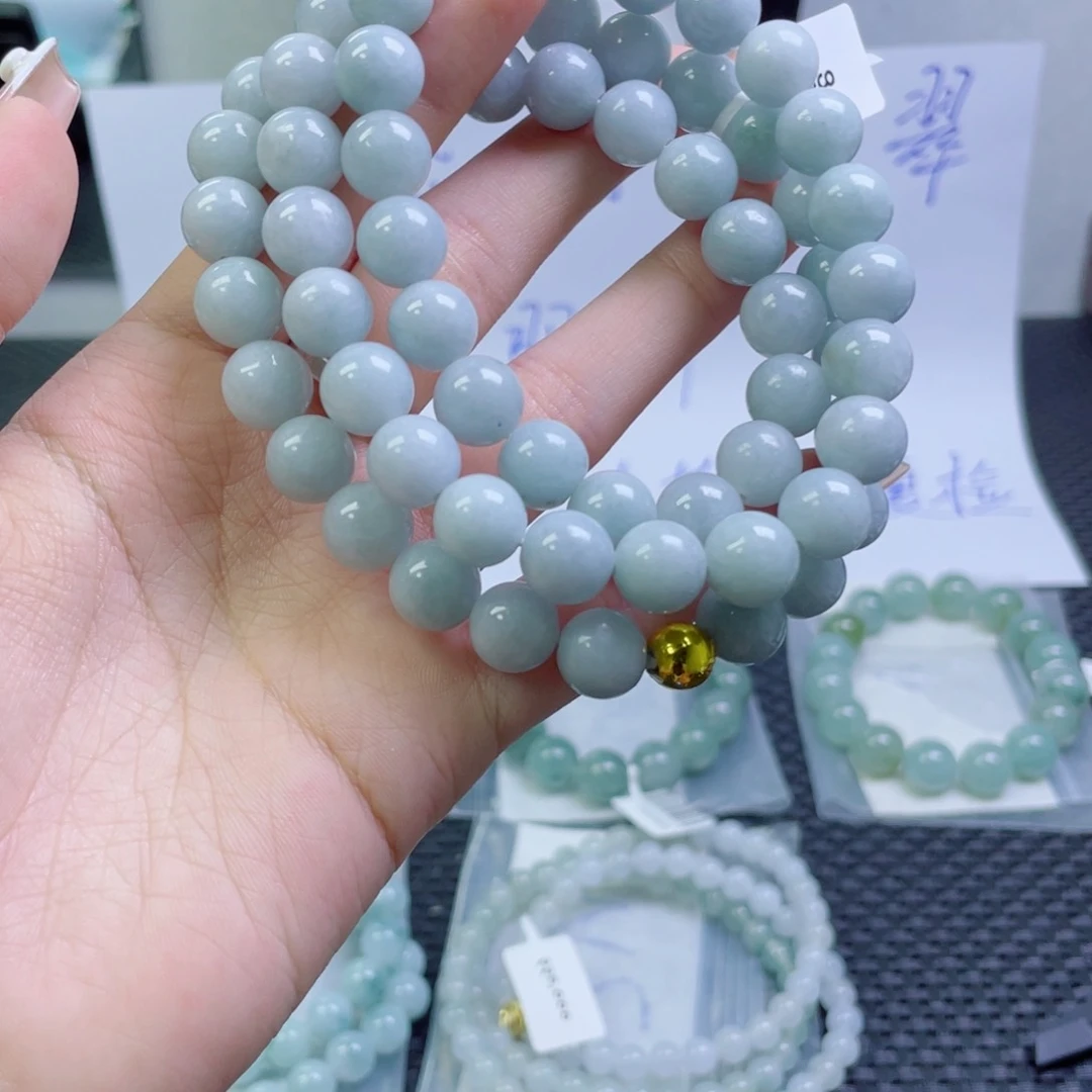 未镶嵌定制翡翠珠串