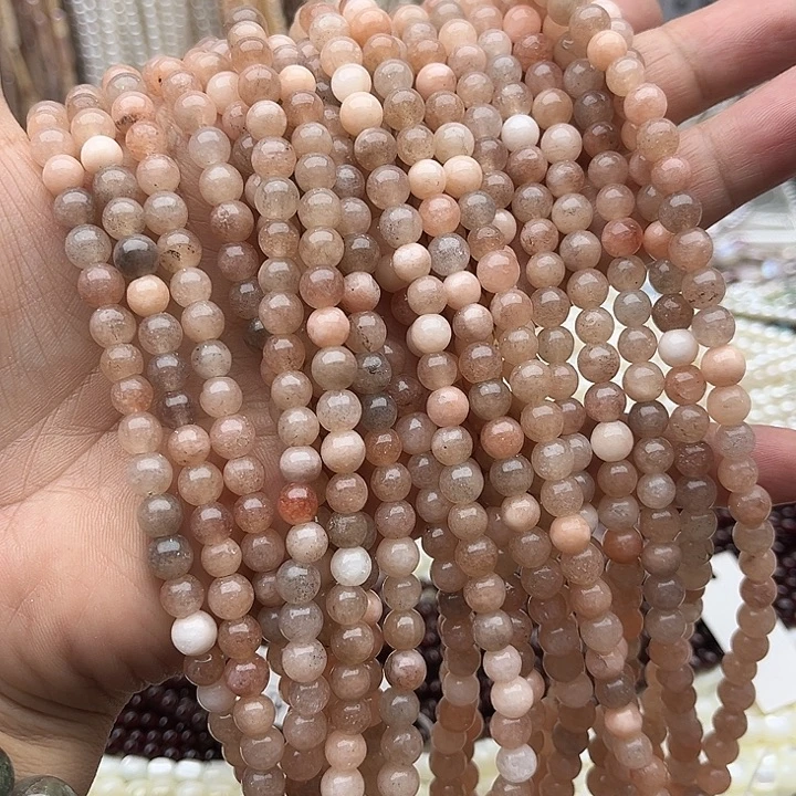 玛瑙/玉髓未镶嵌珠宝半成品2条6m太阳石