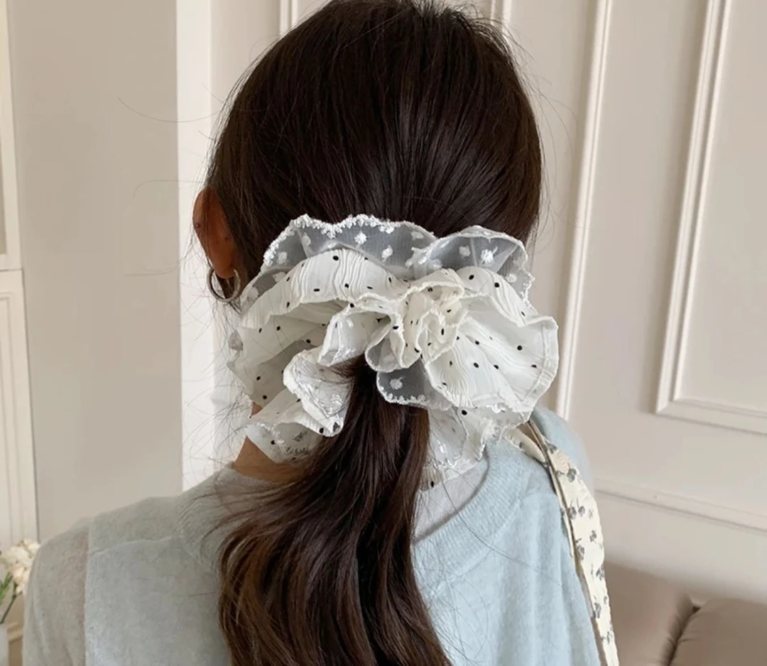 【一单就包U】韩系甜美风气质显脸小头花发绳新款大肠圈发饰