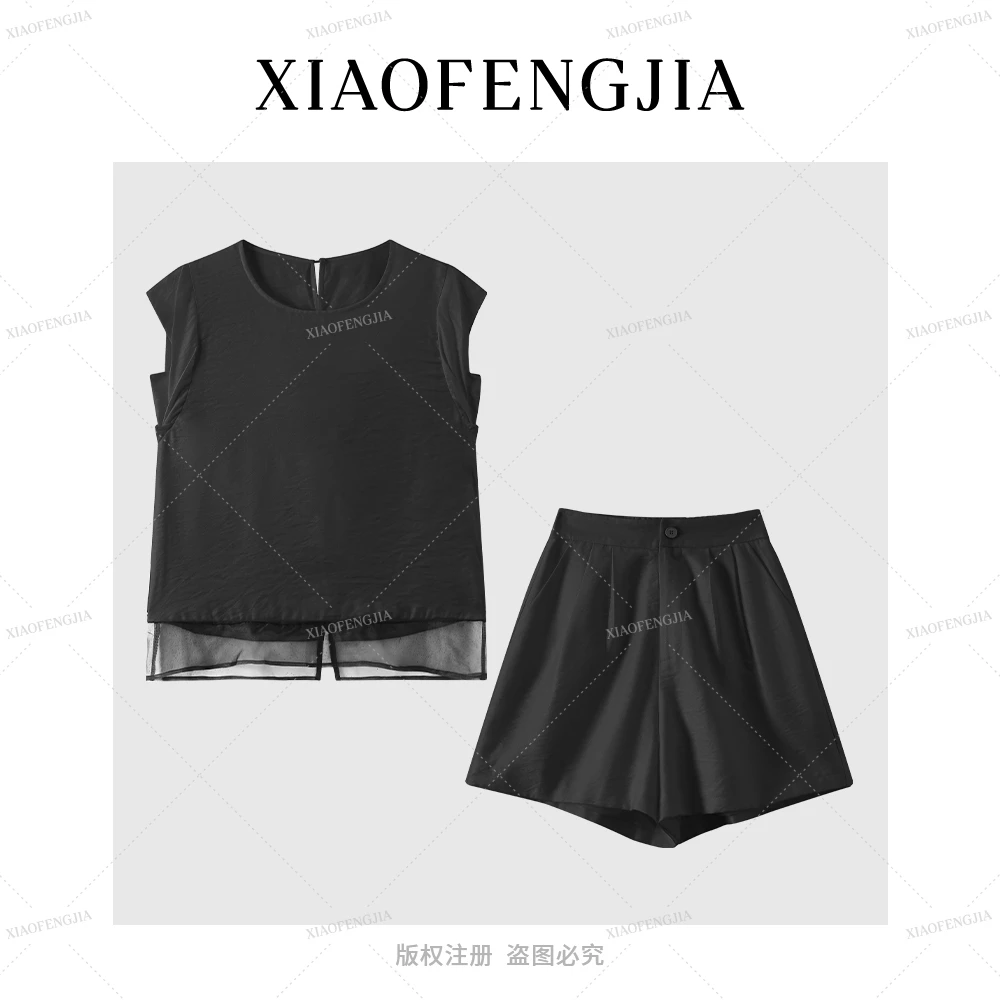 2025夏季新款【四季青小封家轻奢】简约气质高级感拼接套装55959975