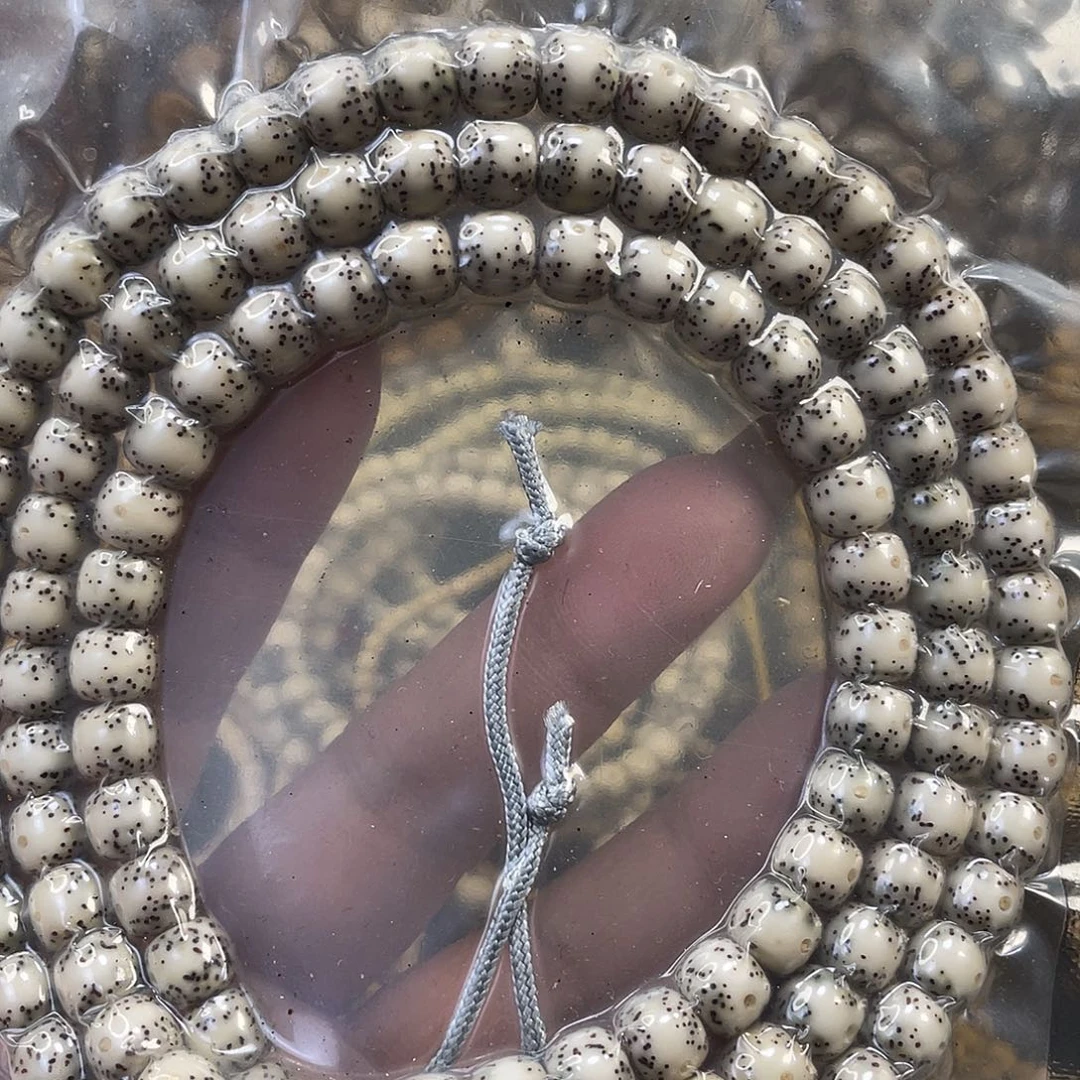 星月菩提手串石玉料青花一线天大眼睛尺寸8