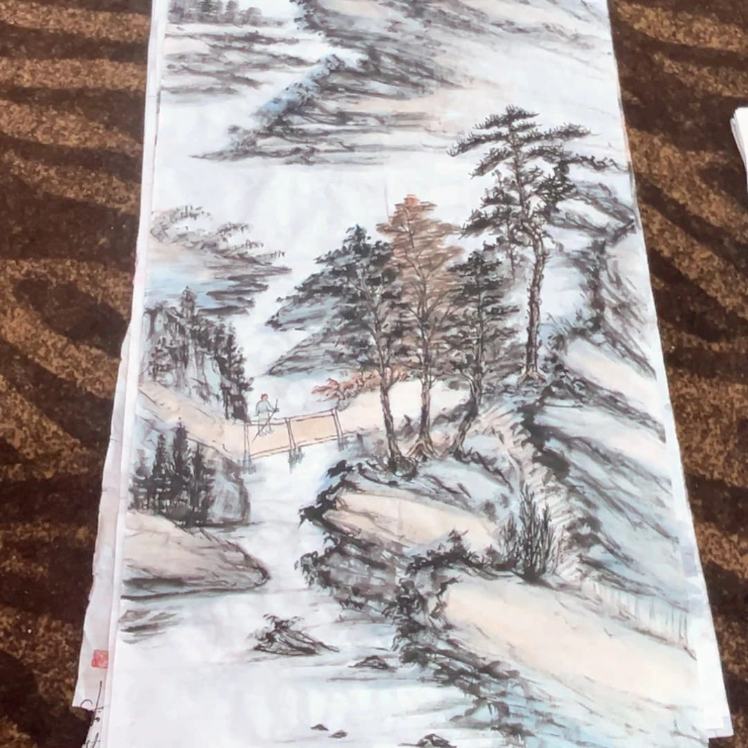 国画高长岭老师四尺绘画微瑕