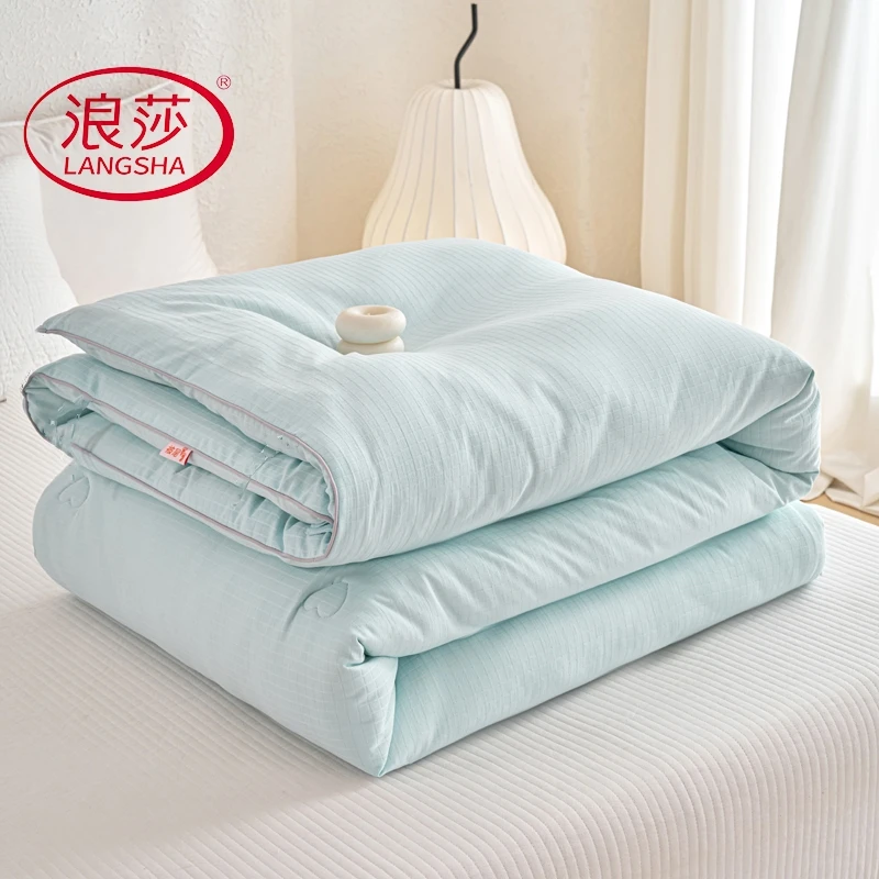 LangSha/浪莎A类春秋被冬被空调被提花大豆被保暖加厚冬被可机洗