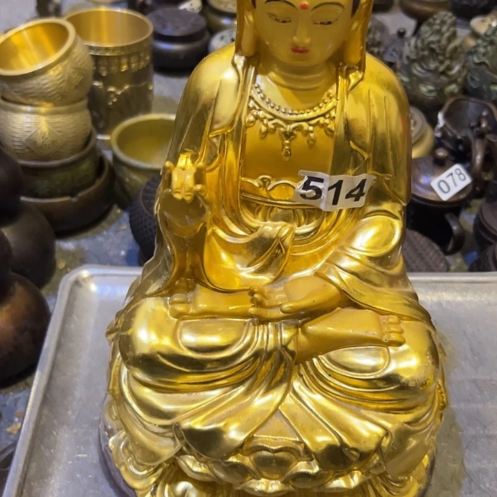 一***顺黄铜工艺品摆件，文房摆件