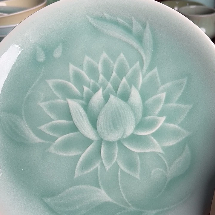 龙泉云间青瓷小米茶器