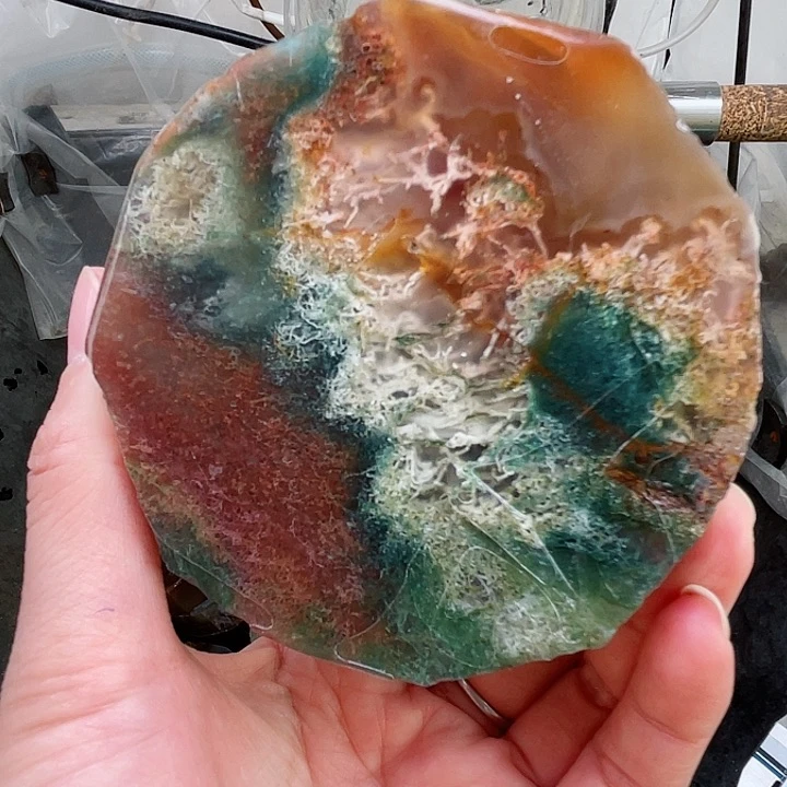 定制玛瑙妙**花水草玛瑙手镯定制