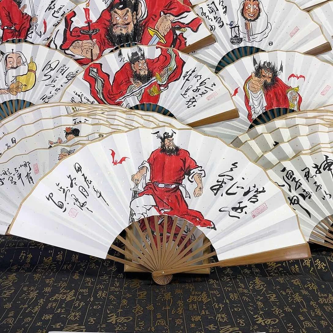 扇子慢****活手绘折扇一把