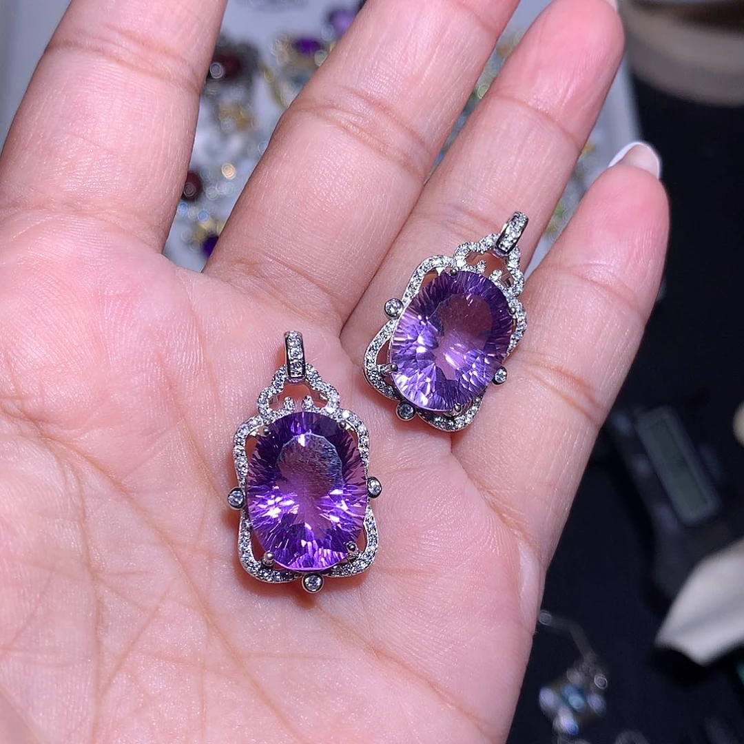 银S925镶嵌戒指水晶戒指