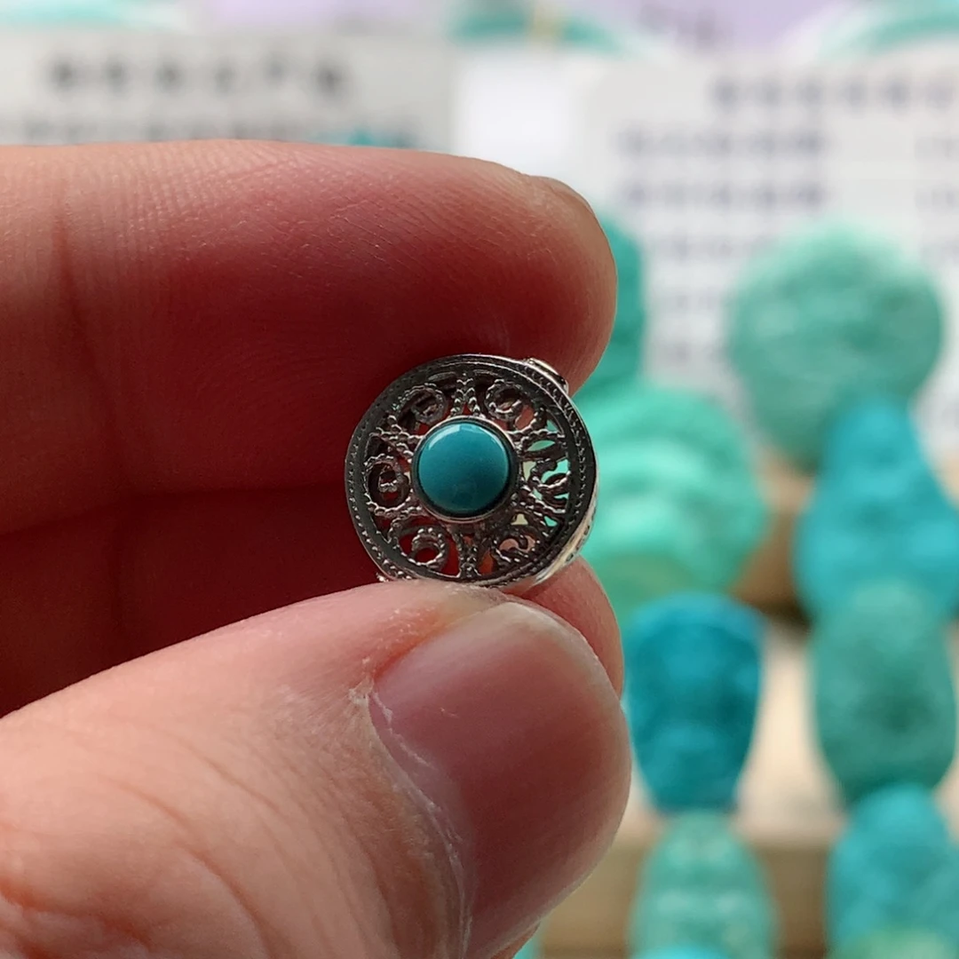 绿松石配饰银S925镶嵌