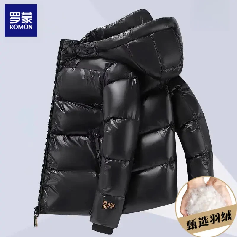 罗蒙高档羽绒服黑金羽绒男女款冬季极寒保暖短款东北冬季外套时尚