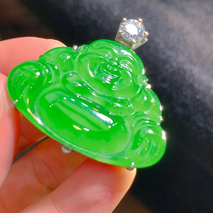 【闪购商品】翡翠颈饰银S925镶嵌翡翠