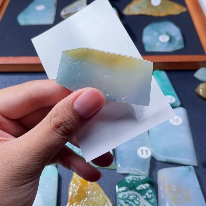 未镶嵌定制翡翠细糯化小牌料