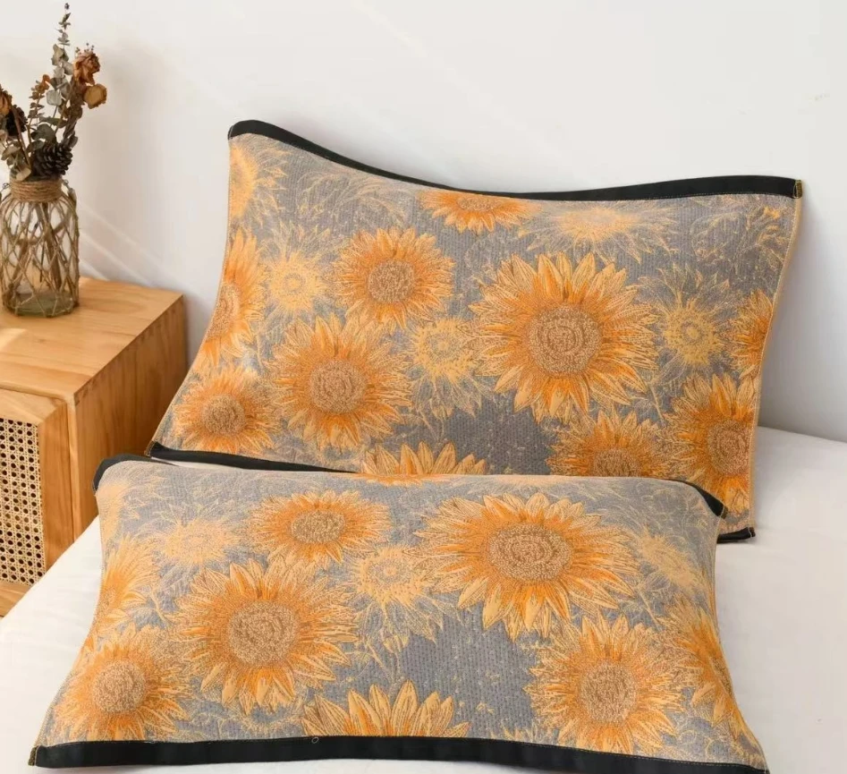 【向日葵枕巾】纱布枕巾50*80±2cm 一对