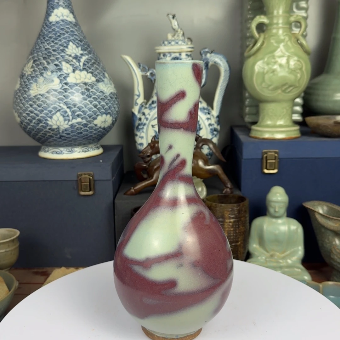 摆件钧窑直口瓶精品