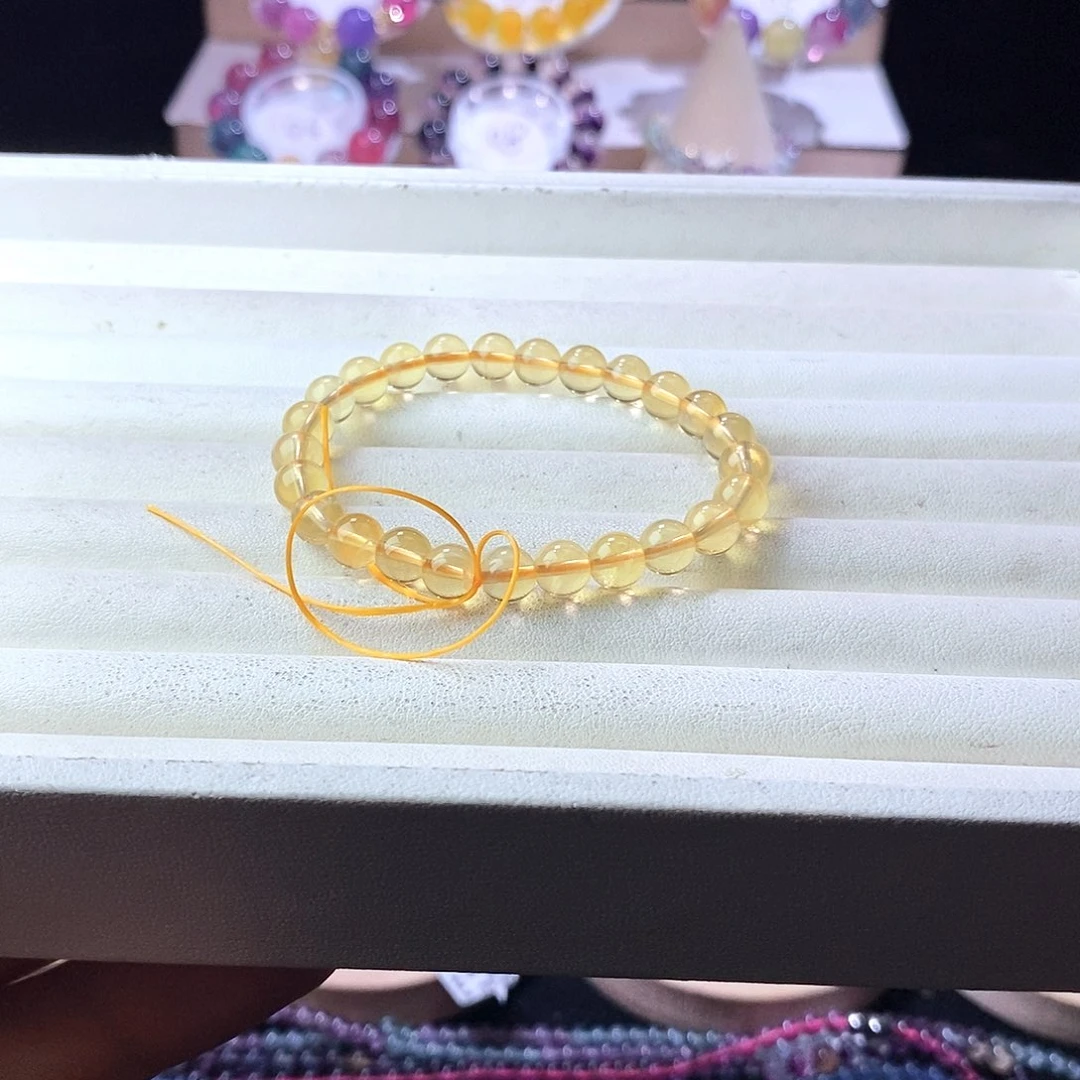 手链未镶嵌萤石金丝雀黄7加