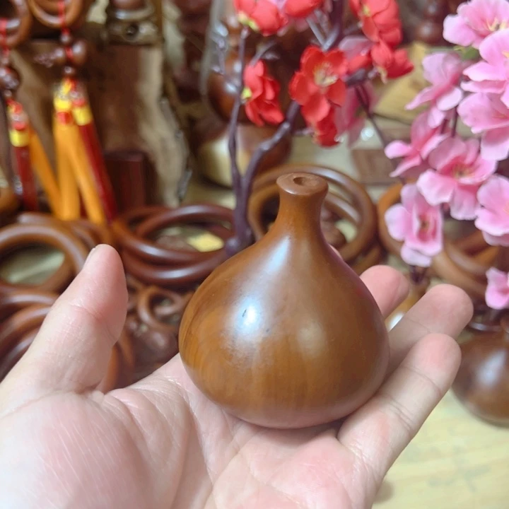 ****辣枣木枣木老料小花瓶22.8