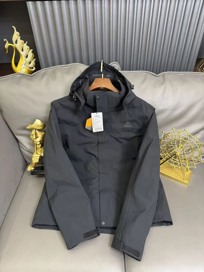 6175 户外男女款可拆卸三合一防风加厚防寒冲锋衣