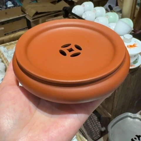 茶壶紫砂潮州手拉朱泥4寸茶船壶承