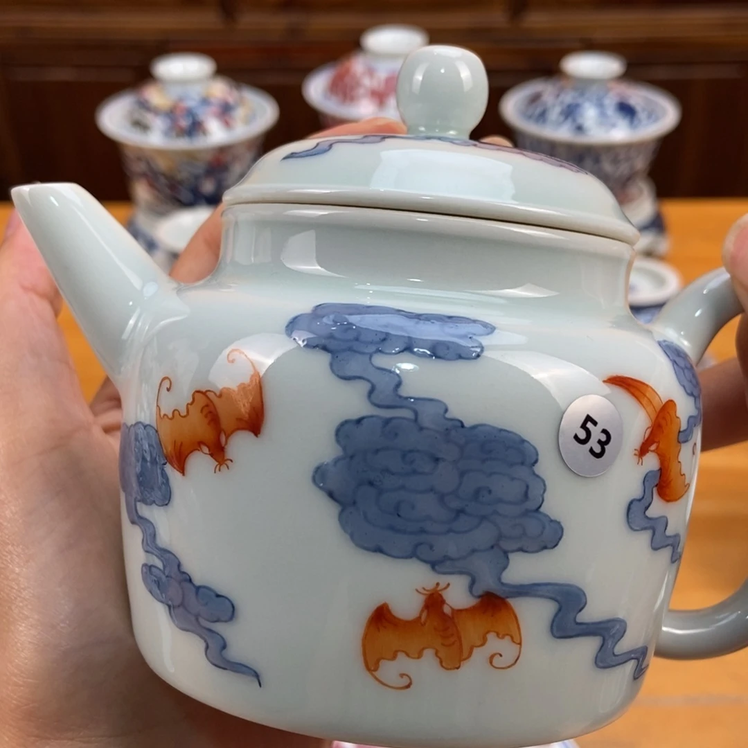 手绘现代茶具非古董