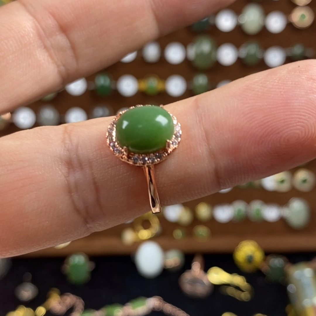 和田玉（碧玉）戒指合金