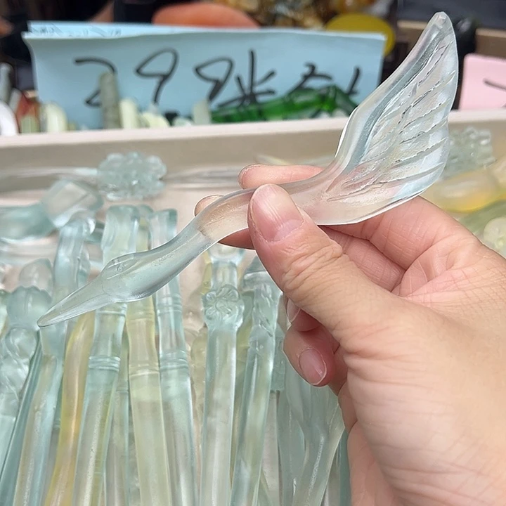 蛇纹石玉未镶嵌发饰