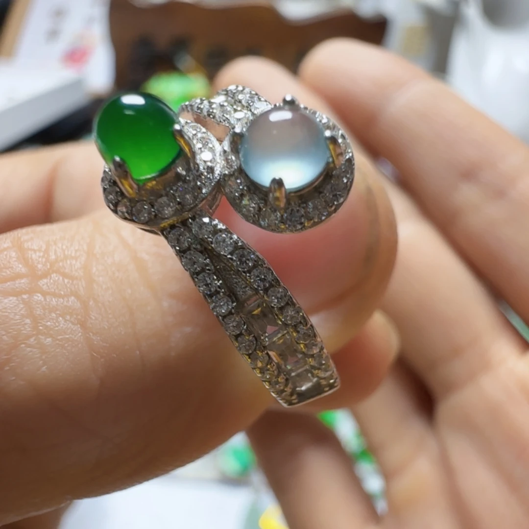 翡翠银S925镶嵌颈饰翡翠150