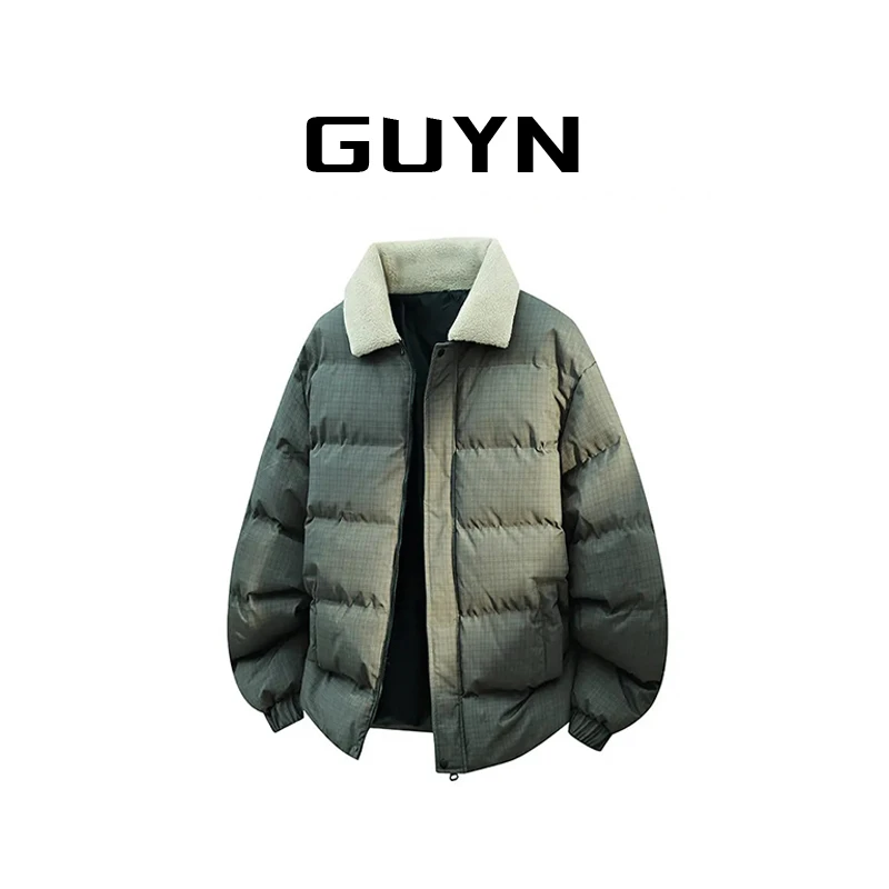 【品牌正品现货】GUYN棉衣秋冬立领保暖防寒颗粒绒棉服男生棉袄外套