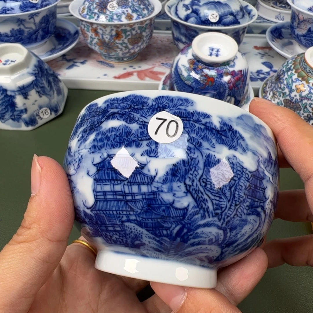 陶瓷景德镇纯手工纯手绘茶具木木70