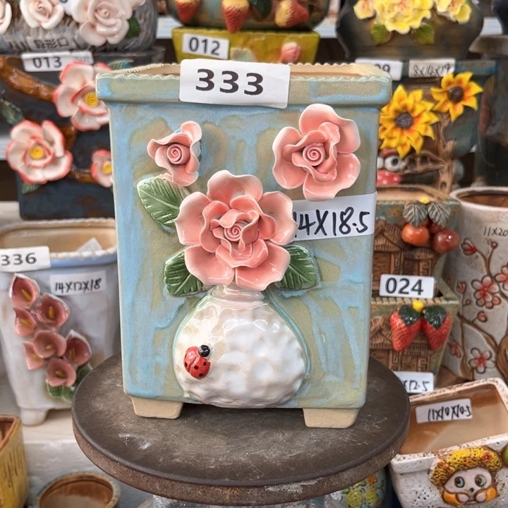 紫砂花盆粗陶材质多肉花盆