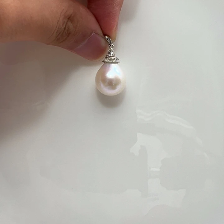 淡水珍珠银S925镶嵌颈饰