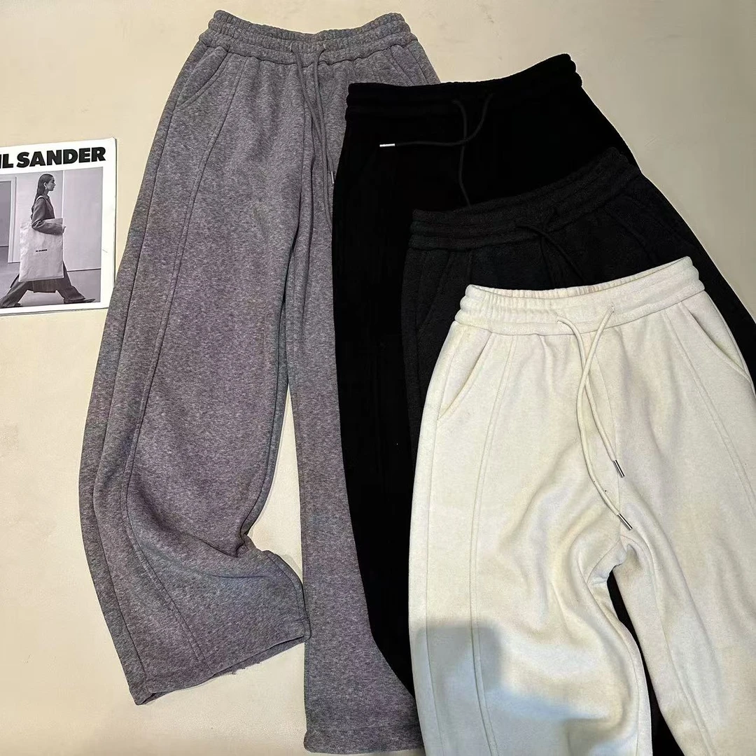 《姚家优麦汇》KH51冬款纯色加绒长裤新款时尚休闲洋气百搭裤女