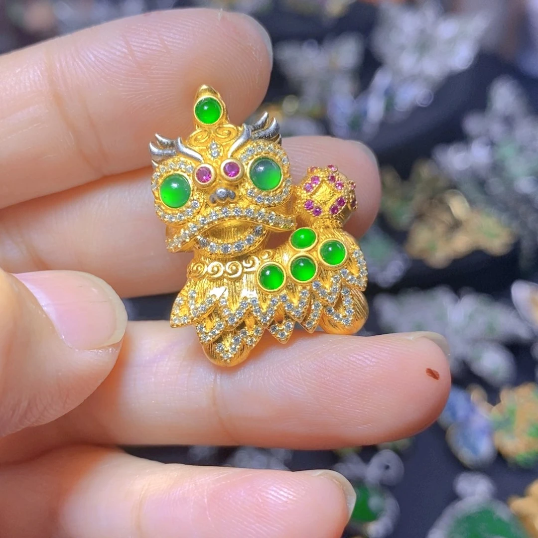 翡翠合金吊坠(不含链)天然翡翠