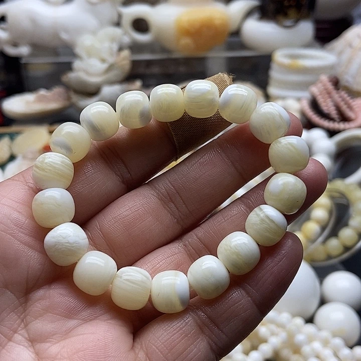 非金属贝壳蜜蜡色全品1.1/1.0单圈