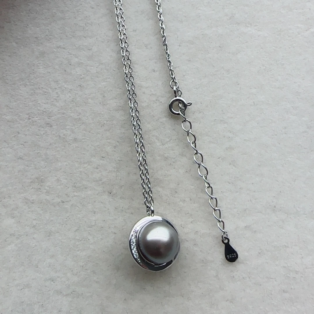 海水珍珠银S925镶嵌套链78