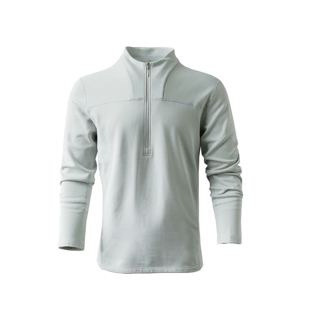 秋冬户外加绒男女蓄热保暖抓绒半拉链长袖打底2461