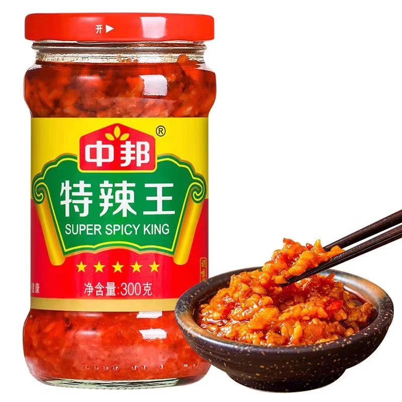 新货中邦特辣王辣椒酱300克香辣王超辣开味下饭菜拌饭拌粉面酱
