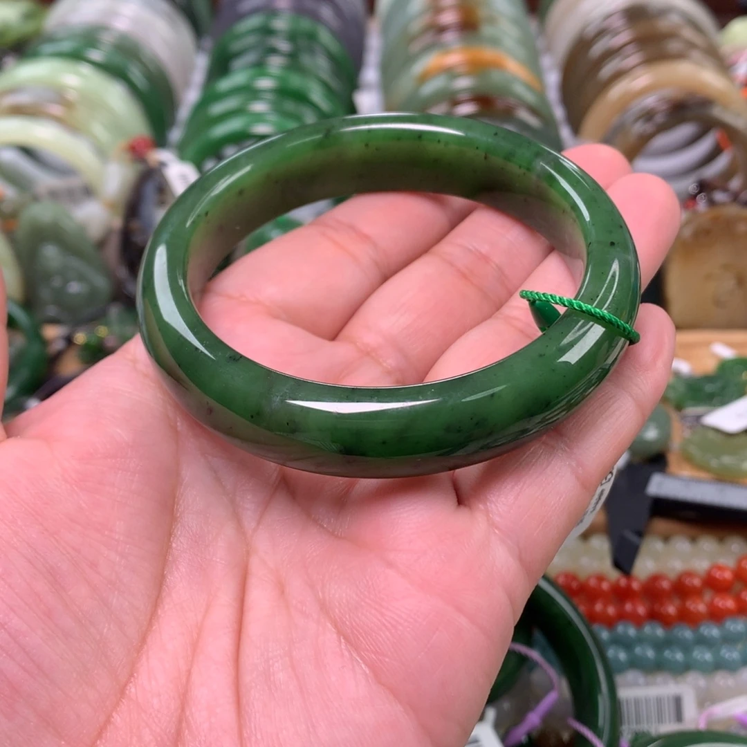 和田玉（碧玉）未镶嵌手镯59口径