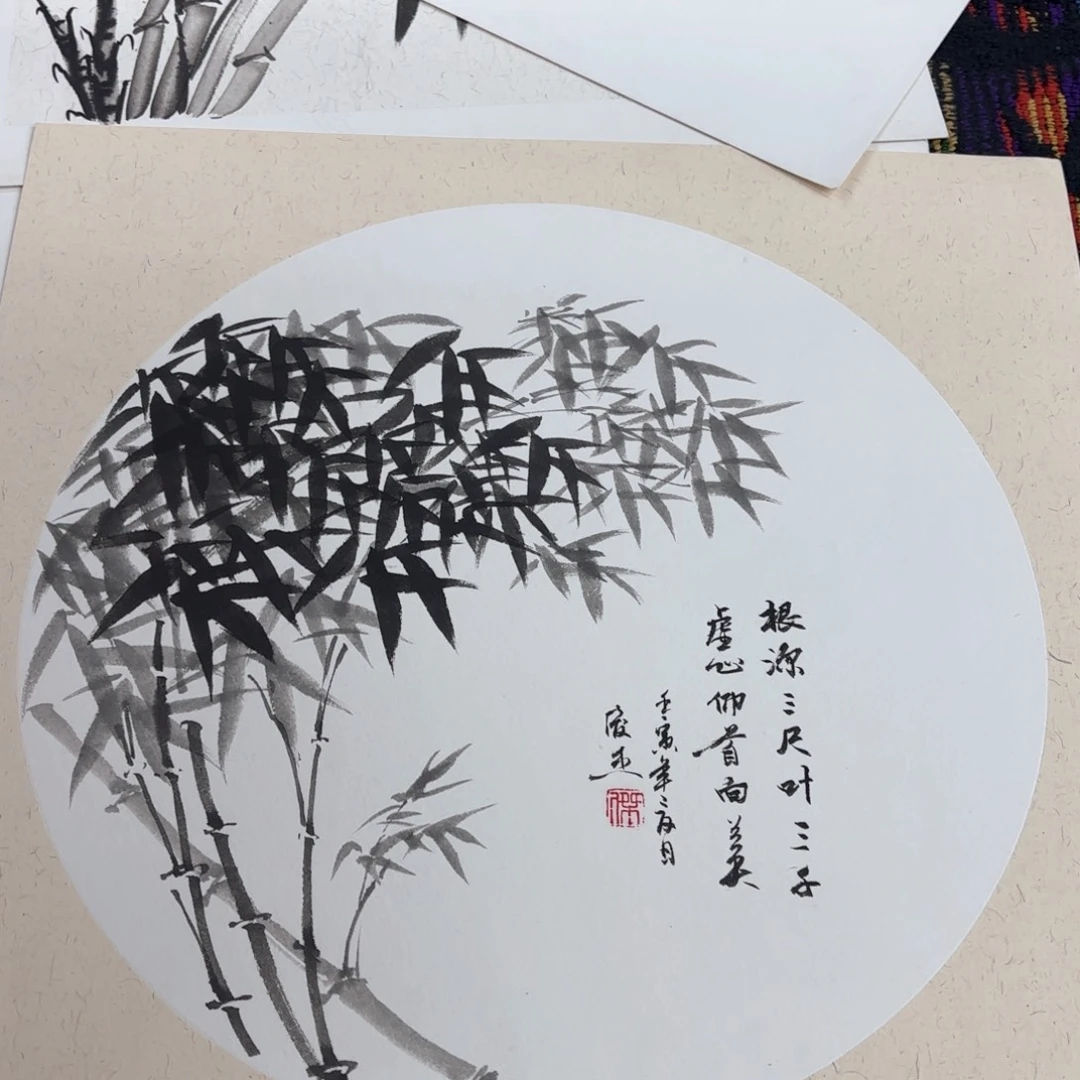 国画欧阳凤翔50卡纸斗方马