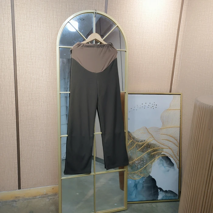 II155孕妇棕色裤子M90-120L130